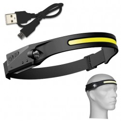 Lanterna reincarcabila pentru cap cu banda flexibila LED 2in1  Lanterna reincarcabila pentru cap cu banda flexibila LED 2in1